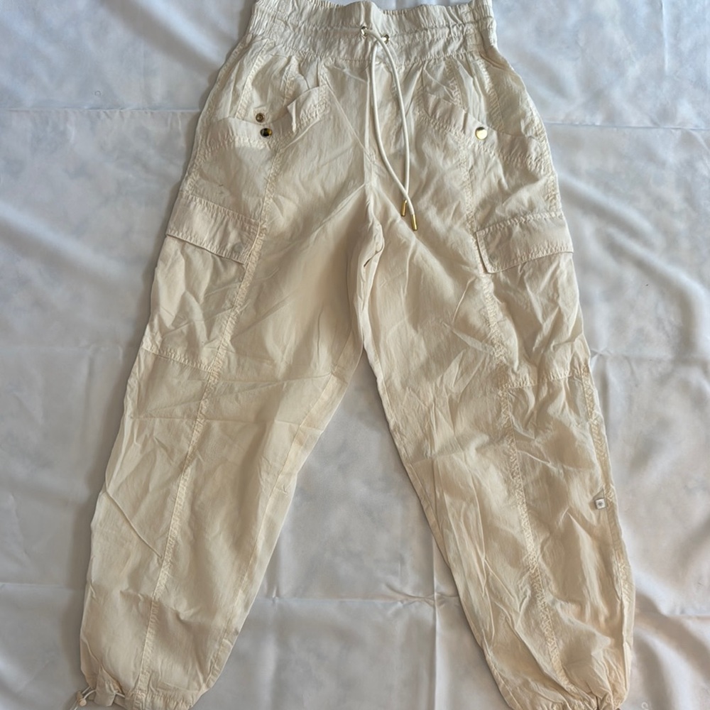 Athleta X Alicia Keys High Waist Utility Parachute Pant cream